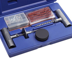 52pc Tire repair tools kit  with zinc alloy T handle reamer and insertion needle 4 inch tire seal strings