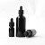 Import 5ml 10ml, 20ml, 30ml, 50ml, 100ml Empty Black Glass Dropper Bottles Pipette Cosmetic Packaging Cover for Essential Oil from China