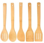 5pcs Bamboo wooden multi function kitchen utensil set cooking tools