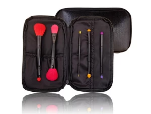 5PCS Dual End Makeup Tool Cosmetic Brush with Zipper Pouch