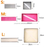 6PCS Foldable Closet Drawer Organizer Divider Storage Box Underwear Bra Sock Three-Piece Storage Box