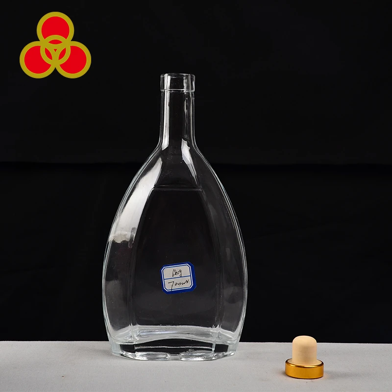 700ml Empty martell personalized glass brandy bottle