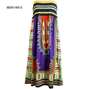 80301-MX15 Ethnic clothing off shoulder traditional african kitenge dress designs for women