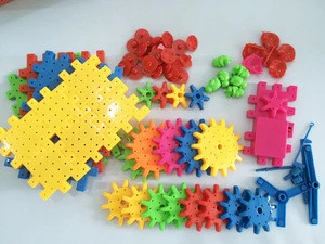 81pcs funny gear toy intelligent plastic building blocks for sale