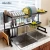 85cm Drying Dryer Holder Metal Stand Plate Shelf Rack Two Tiers Dish Drainer Kitchen Storage