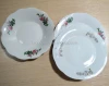 8/9inhc meat plate dishes/ classic design cut edge flat plare/3 flowers chile plate