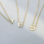 9 ONEYIDA factory Hot Sale Letter Necklaces 925 Sterling Silver Choker Jewelry Women Alphabet Initial Pendants Necklace