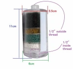 [ A-181-5 ] Hard Water Filter Shower Head, Shower Head Water Filters