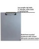 A4 Clipboard with Low Profile Clip. Stationery Accessories,Super Durable and A4 Document Folder