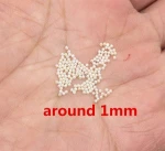 AAA 1mm white near round freshwater seed pearls,no hole