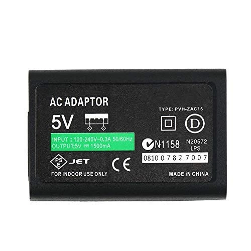 AC Adapter Power Supply Charger Plug Power Cord with USB Charging Cable for PS Vita PSV