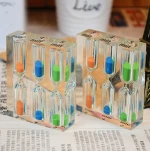 Acrylic glass sand clock crystal 1min 3 min 5min hourglass