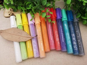 acrylic pen UV protected,waterproof acrylic paint marker pen rock painting  by manufactory valve action OEM