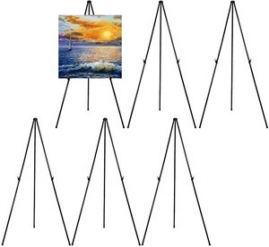 Adjustable 63&quot; inch Collapsible Foldable Easy Instant Stand Tripod Metal Easel for Artist artworks Presentation displaying