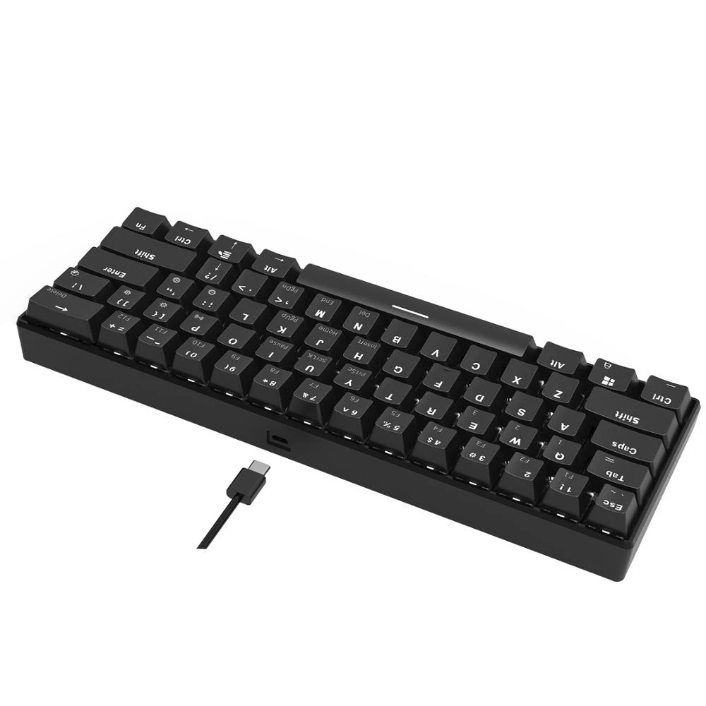 Aluminium keyboard 60% 61 keys mechanical gaming keyboard dual mode Wireless  Gateron Optical switch