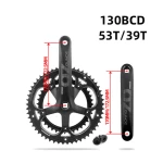 Aluminum Alloy Double Disc Bicycle Sprocket Crankset 170/172.5Mm Bicycle Crank Road Bike Crankset