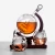 Import Amazon hot sale 850ml globe whiskey decanter set  world map whiskey globe decanter with wooden base from China