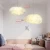 Import Amazon hot sell Creative Nordic RGB hanging lamps post-modern contemporary cotton silk pendant light white cloud chandelier from China