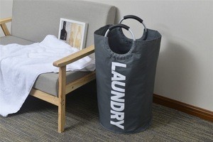Amazon HOT Smart Home Storage Wholesale Waterproof Folding 600D Polyester Oxford Laundry Basket Hamper Foldable Laundry Bag