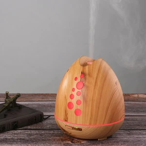 Amazon top seller 400ml wooden base electronic diffuser cool mist aroma oil diffuser, Air humidifier for essential oil