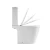Import ANBI Hign End European Ceramic Rimless Wash Down CE Two Piece Water Closet WC Bathroom Toilet from China