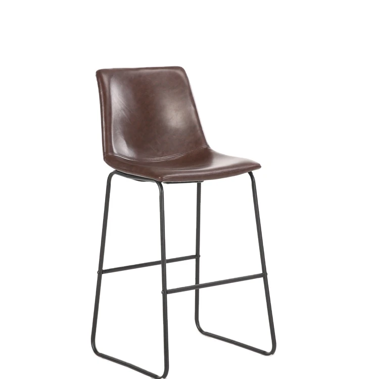 ANJI YIBO Bar furniture high modern  counter leather industrial  bar stool chairs