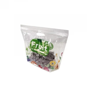 Antifog Fresh Vegetable Fruit Packaging Bag Resealable Plastic Food PE Stand up Pouch Snack Gravure Printing General Packaging
