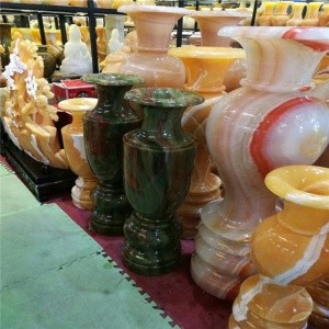 Antique Marble Onyx Large Floor Vases for Home Decor