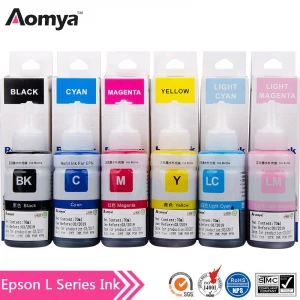 Aomya 70ML/Bottle Bulk CISS Original Refill Water Based Dye Ink 673 T6741BK Compatible For Epson L1800 L850 L805 L801 L800