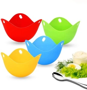 approved 4pcs Egg Mold Bowl silicone egg poacher