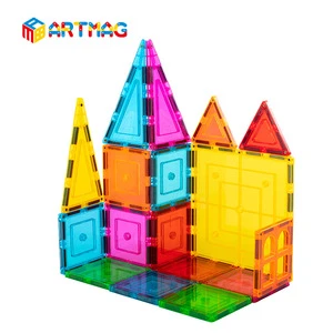 ARTMAG 100 pcs educational toys kids construct toy magnetic building blocks set