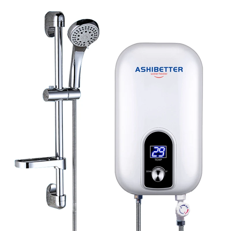 AshiBetter Small Home Kitchen/Bathroom Instantaneous Instant Electric Tankless Shower Hot Water Heater With Manufacturer Price