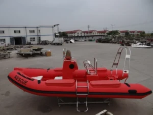 Attractive Red 520cm Fiberglass Hull Inflatable Boat with CE