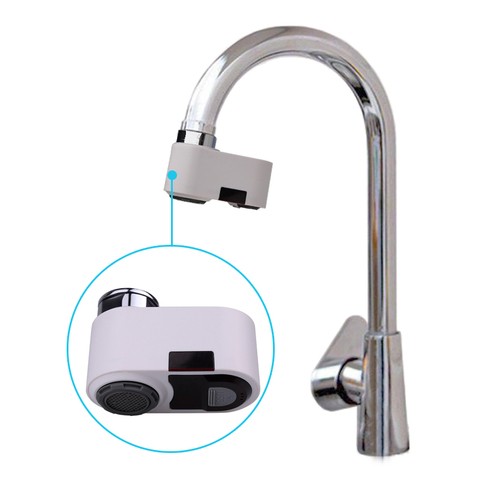 automatic basin faucet adapter ABS white sensor tap adapter bathroom faucet USB charge water saver device