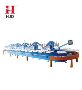 Automatic cotton textile silk screen printing machine for fabrics printing and dyeing 12 color