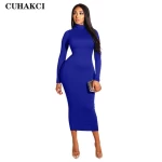 autumn selling female  dress temperament milk silk turtleneck pencil skirt commuting long sleeves dresses