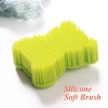Baby Back Shower Custom Bear Design Scrub Natural Massage Exfoliating Washing Sponges Silicone Kids Bath Brush