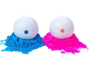 Baby Gender Reveal Exploding Golf Balls Pink and Blue Set for Boy or Girl Gender Reveal Party