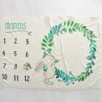 Baby Girl Milestone Blanket Month Growth Tracker Minky Fleece Blanket
