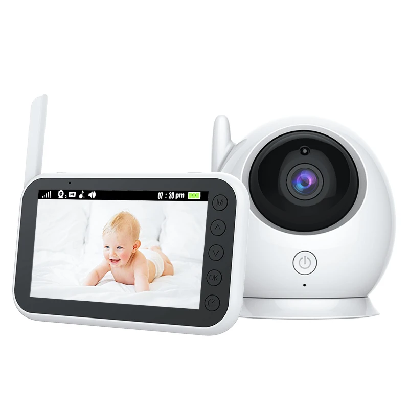 Baby monitor camera 4.3 Screen Touch button 2way wireless baby monitoring Camera Night Vision Cry sound temperature baby monitor