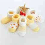 Baby Socks Gift Set Baby Non Slip Socks Toddler Thick Cotton Terry Socks Knitting Machine 0-3 Years Old 5pairs Set