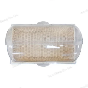 Bakery display roll top plastic bread storage full size pan cover food plate covers