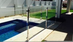 Balcony Railing Stainless Steel Round Pipe Framed Glass Balustrade Laminated Glass Balustrade
