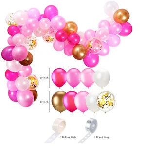 Balloon Garland Arch Kit Pink White Gold Latex air Balloons DIY Wedding Birthday Party Decor Ballons Garland supplies