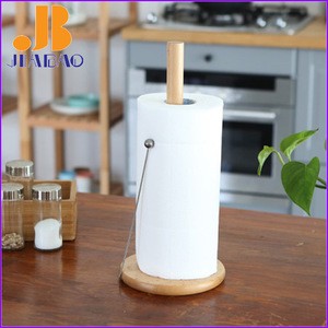 bamboo wooden paper towel holder upscale wooden kitchen tissue napkin holder