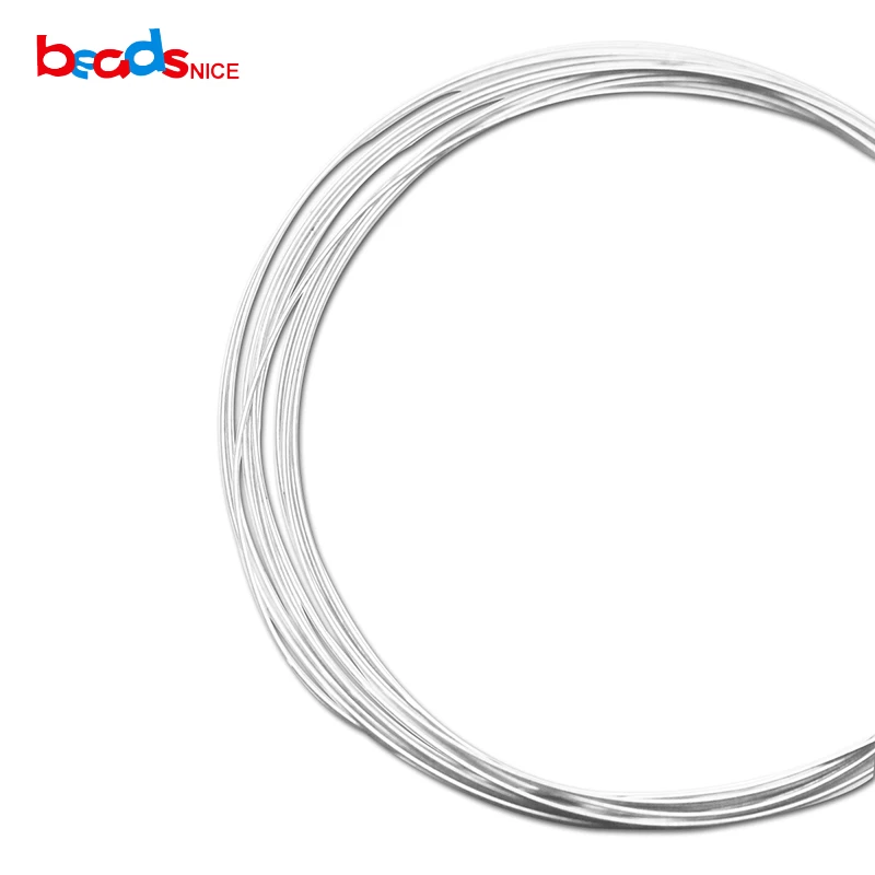 Beadsnice 925 Sterling Vermeil Beading Wire for Jewelry Making wholesale accessories Half Soft Wire