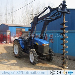 Best price 4 wheel tractor mounted hole digger Tractor with Auger