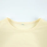 Best-selling long sleeve round neck shoulder pad top women's cotton top