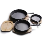 Best whole cast iron pre-seasoned kitchen cooking ware non stick skillet frying pans