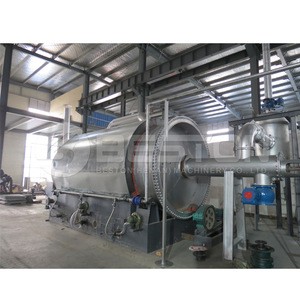 Beston waste tyre recycling machine with online installation support, Manufacturing pyrolysis plant rubber plastics waste to oil